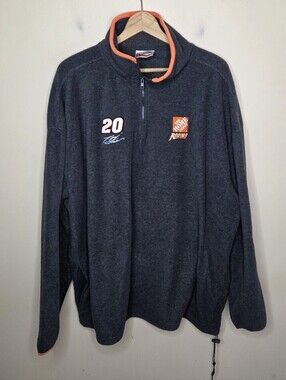 Vintage Chase Authentics Tony Stewart Nascar #20 Fleece 1/4 Zip Pullover 2XL